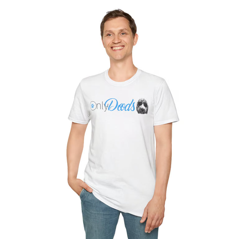 OnlyDoods Shirt | Funny Goldendoodle Parody Tee | Cute Dog Tee for Doodle Lovers | Black